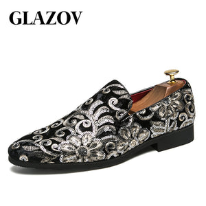 Casual Shoes Men Scrub Pointed Leather Shoes