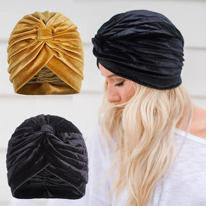 Women Velvet Turban Hat