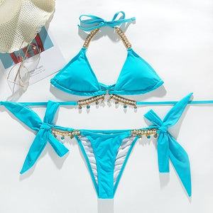 female crystal swimwear women